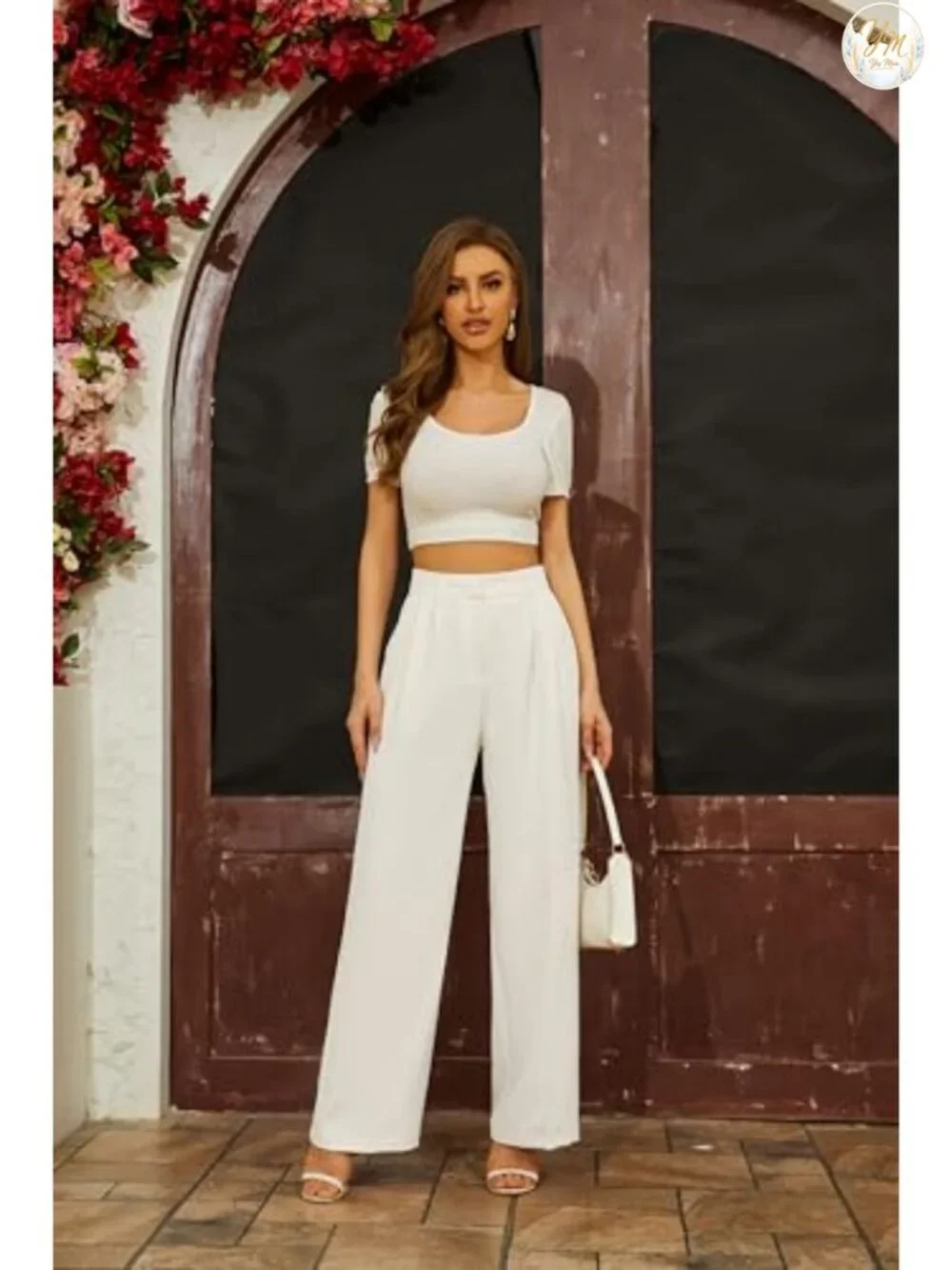 Wide Leg Dress Pants Women High Waist Pleated Front Zipper Slacks Business